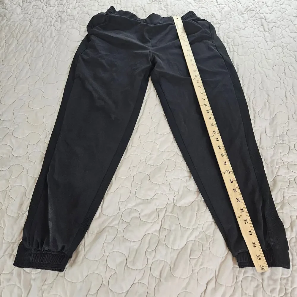 EUC Athleta Brooklyn Lined Joggers Sz 8 Black Camo - Picture 4 of 11